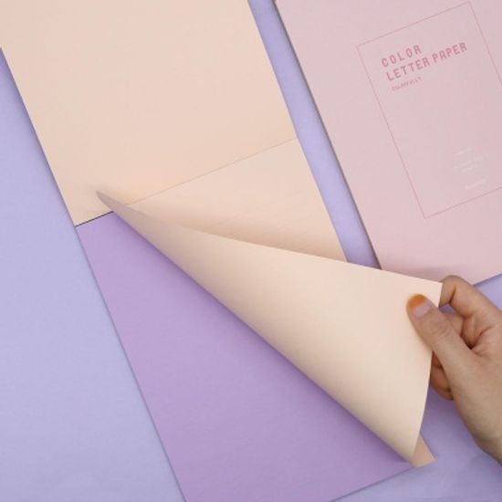 핑크풋 컬러패드편지지(색지)