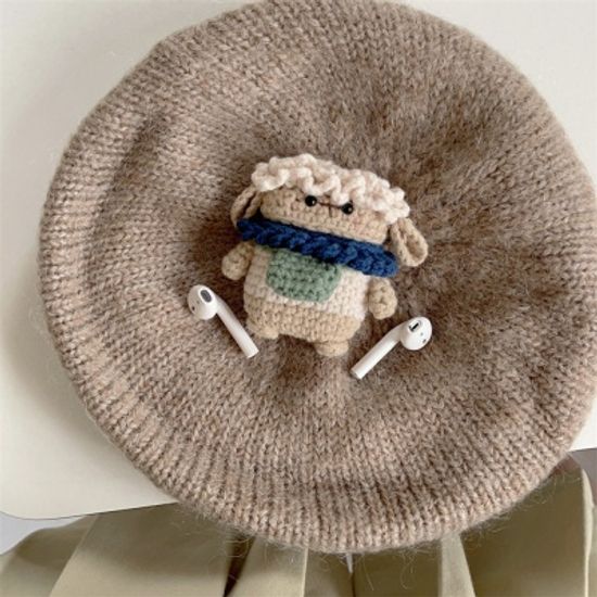 아기 양 인형 뜨개질 에어팟 1 2 3 세대 프로 케이스
