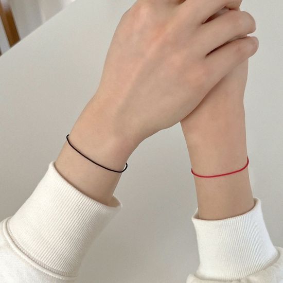 [커플추천] 미니멀 라인 소원 팔찌 9컬러 중 택2