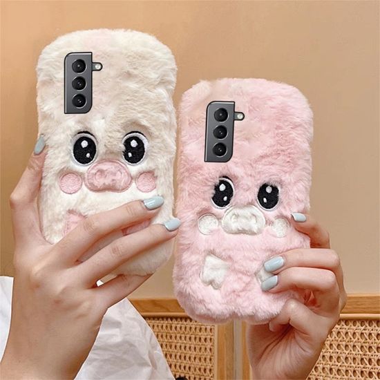 갤럭시 s23 s22 s21 뽀글이 동물 캐릭터 털 퍼 케이스