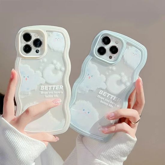 갤럭시a시리즈 감성 달 구름 디자인 스킨 물결 케이스