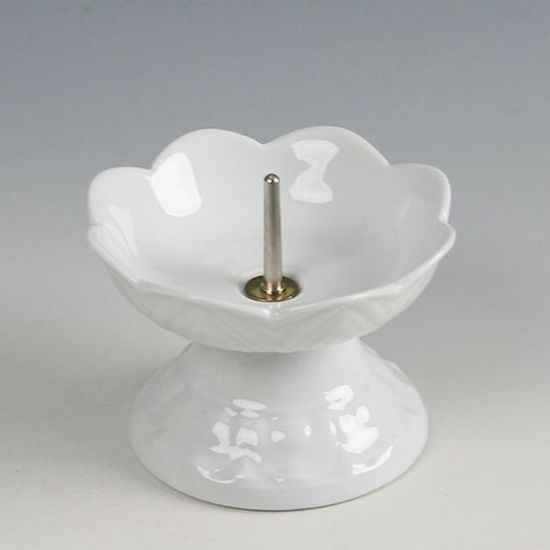 백자 꽃잎 도자기 촛대 (중) 양초홀더(W6DBDD2)