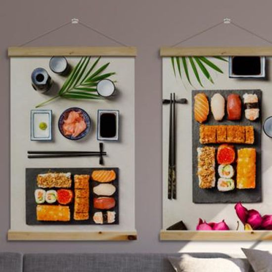 tm678-우드스크롤_60CmX90Cm-신선한초밥이미지