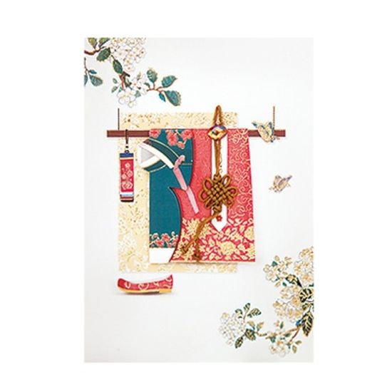 남색저고리 한복카드 연하장 FT1035-2