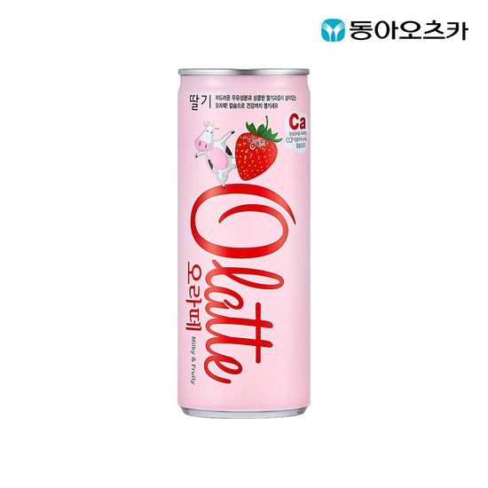 오라떼 딸기 240ml 30캔 무탄산 무색소 우유음료