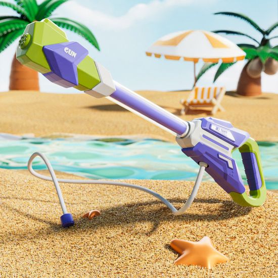 컬러풀 바주카포 분수 물대포 물총 호스 펌프 워터건