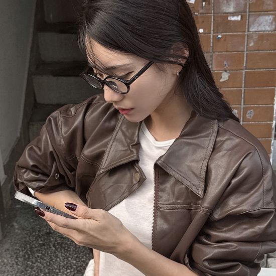 데일리 호피 라운드 뿔테 안경