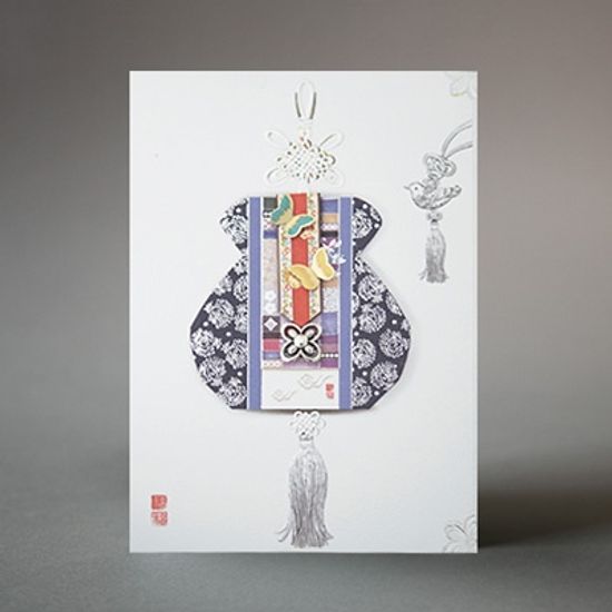 소망 복주머니 전통카드 연하장 FT218-2
