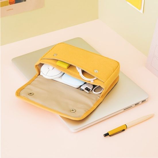 버튼 케이블 파우치