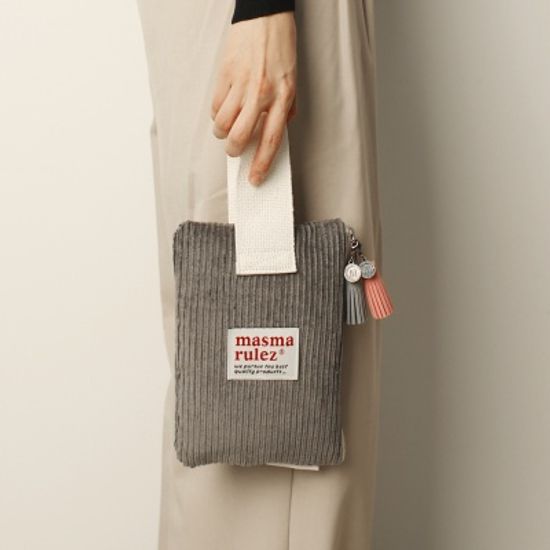 Strap pouch _ 코듀로이 Gray