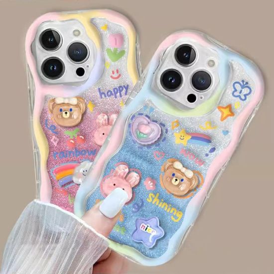 갤럭시 s23 s22 s21 동물 레진 데코덴 펄 물결 케이스