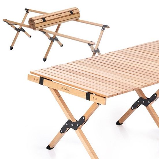 우드롤테이블 보관가방증정 접이식캠핑테이블 감성 차