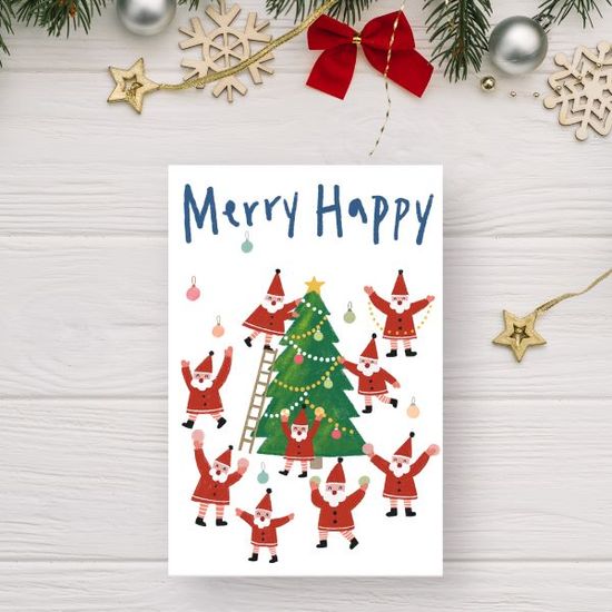 크리스마스카드 XCA2501 - MERRY HAPPY 2026 신상카드