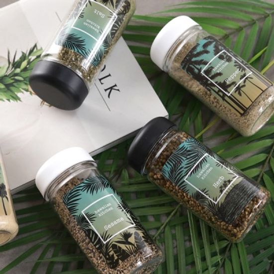 하와이안키친 양념통(블랙) 5P+스티커 8종