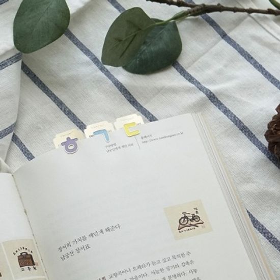 한글 자음 금속 책갈피 북마크 (24K 골드도금)