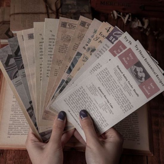 레트로 감성 다꾸 배경지 60매 골동품 서점 시리즈