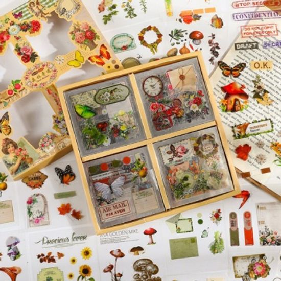 숲속의모험 시리즈 박스형 pet 100매 스티커