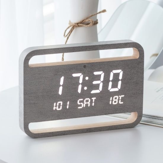 플라이토 우드 네이쳐 LED 탁상 벽시계 23cm JS-i63