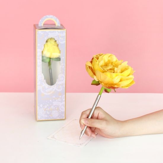 코랄 클래시 피오니 작약 플라워펜 - coral classy peony flower pen