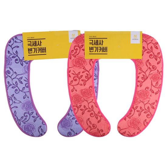 변기 시트 커버 U형 들국화 (색상랜덤)(WBAC4B2)