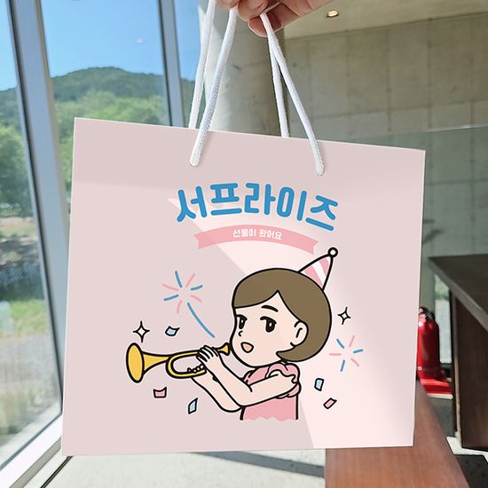서프라이즈 선물 쇼핑백