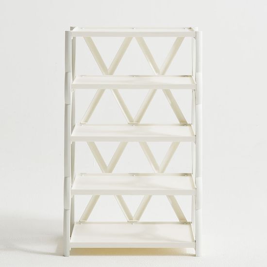 쥬리 플라스틱 선반 4단 슬림형 시스템 팬트리