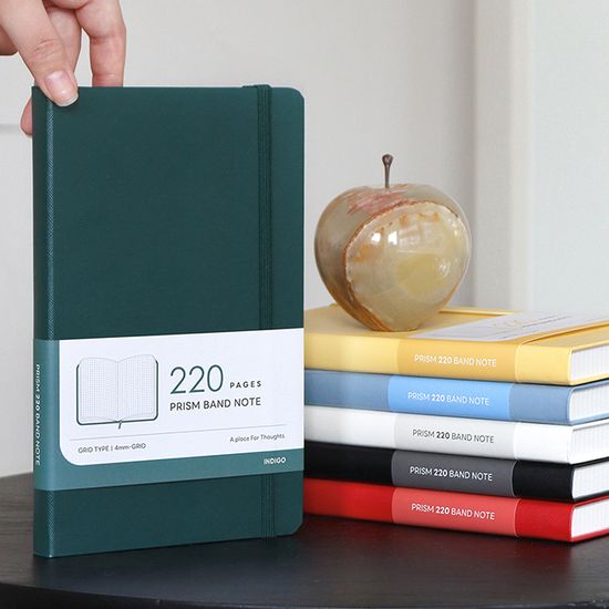 프리즘 220 모눈 밴드 노트 (A5 그리드 양장)