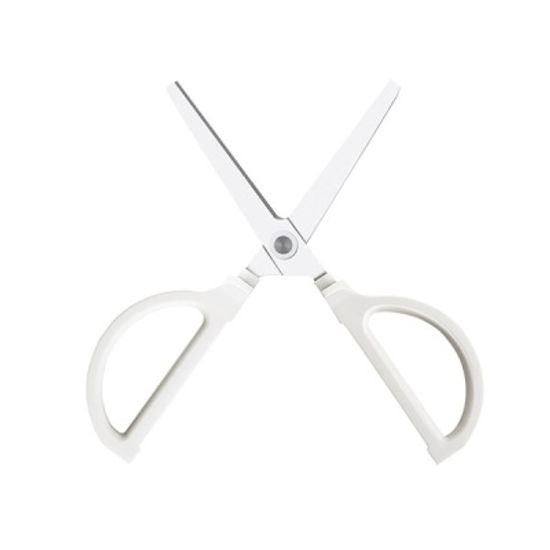 무지 심플 화이트 사무용 가위 17cm