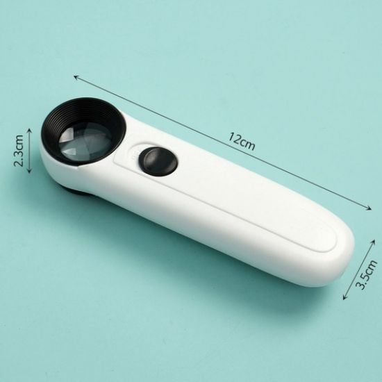21mm 포켓 LED 돋보기(40배율) 정밀작업 관찰돋보기