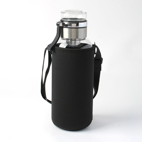 [로하티] 내열유리 티보틀+파우치 세트(1.4L) (실버)