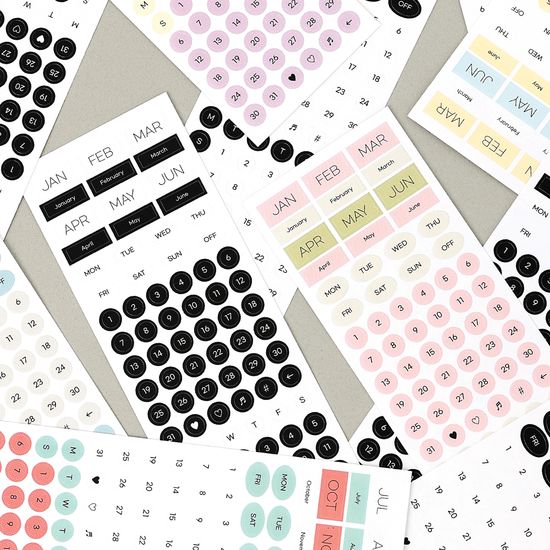 디스앤뎃 다꾸 날짜 요일 숫자 스티커 세트