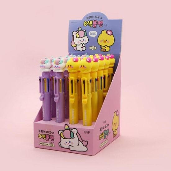 핑크풋 쪼꼬미친구들피규어8색볼펜ver2