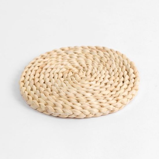 플레이팅 라탄식 컵받침/ 15cm 원형 티코스터