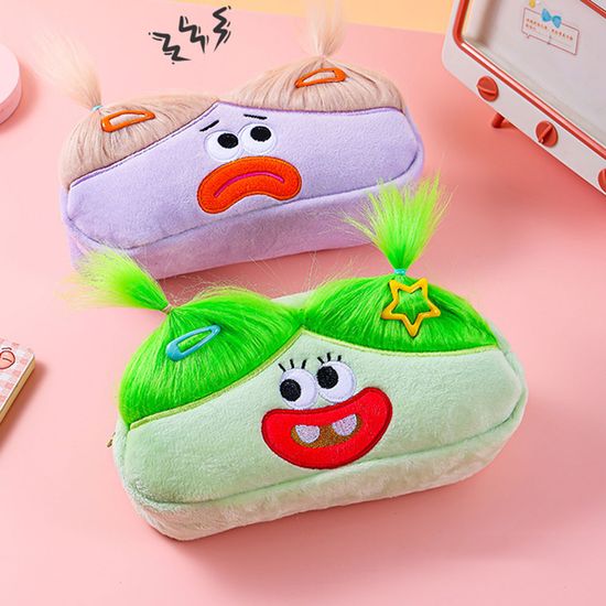 양갈래 머리 묶는 별자리 인형 캐릭터 필통 파우치