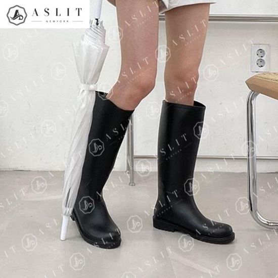 [애슬릿]둥근 장마철 여성 여름 롱 장화 레인부츠