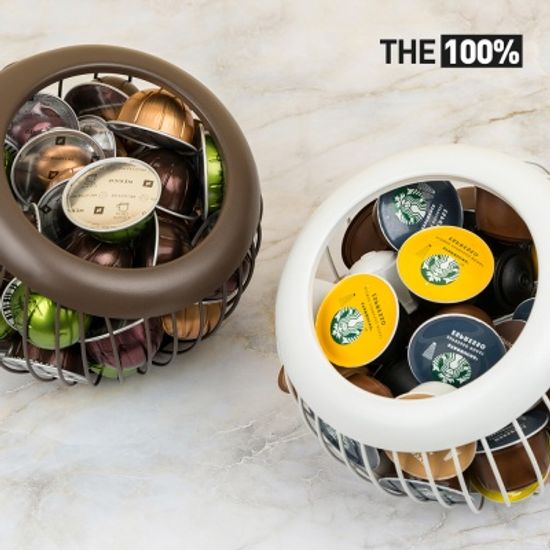 THE100% 네스프레소 호환 캡슐 커피 보관함 써클 바구니 홀더 거치대 돌체구스토 버츄오 일리