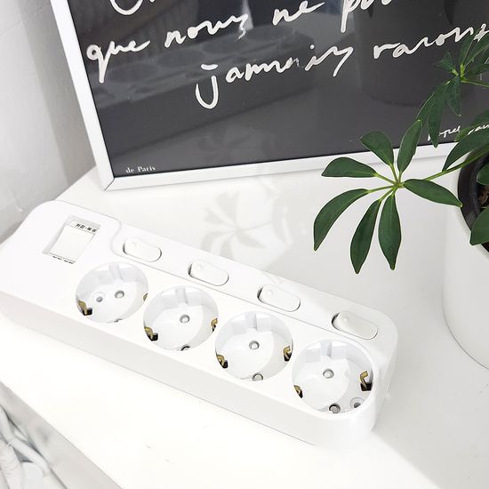 에스탭 국산 개별 스위치 과부하차단 멀티탭 4구