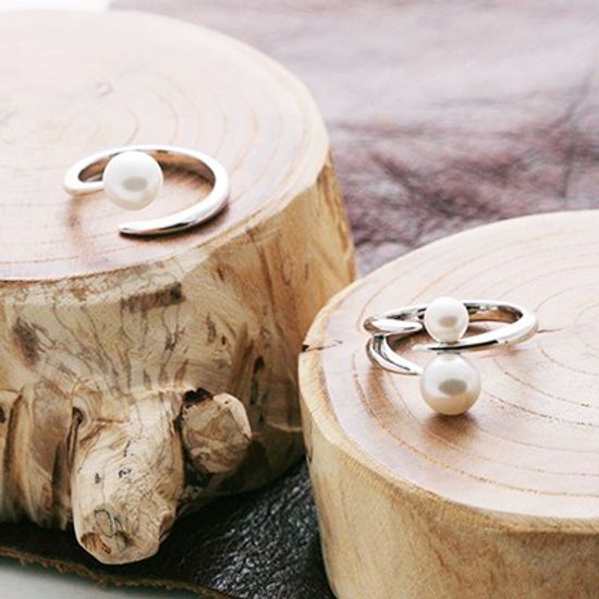 Tornado Pearl silver ring