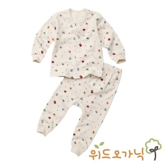 [위드오가닉] 오가닉 신생아 유아내의 동물얼굴