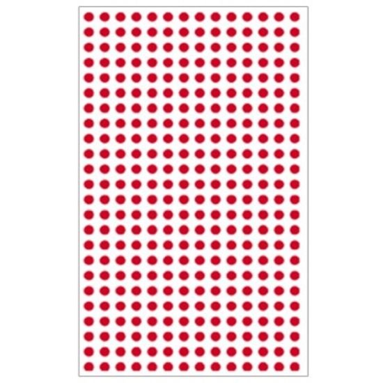 원형스티커 분류라벨 지름3mm 6매입 적색 333R