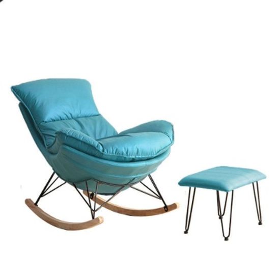 1인 편한 등받이 흔들의자 소파 안락의자+발받침대