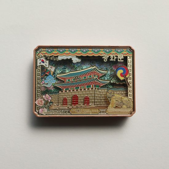 한국전통 고급 3배열 메모홀더 입체 액자 틴마그넷 