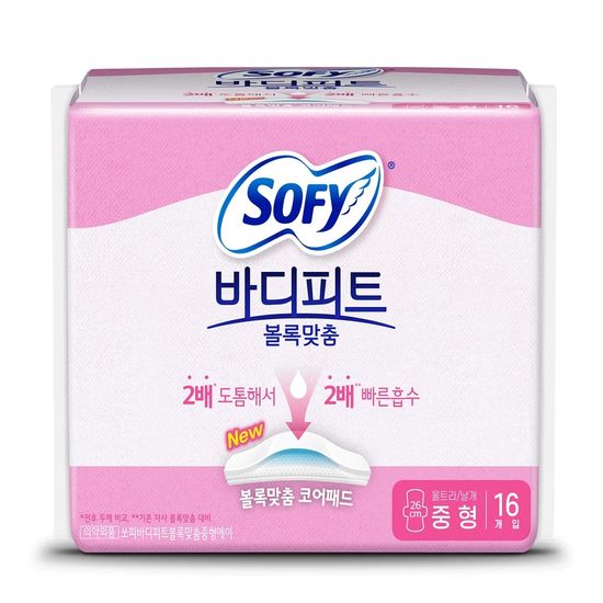쏘피 바디피트 볼록맞춤 중형 16개 x 6팩