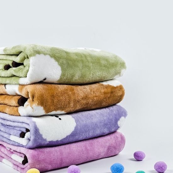 13000 숑숑비숑극세사담요(IL)-베이지라벤더