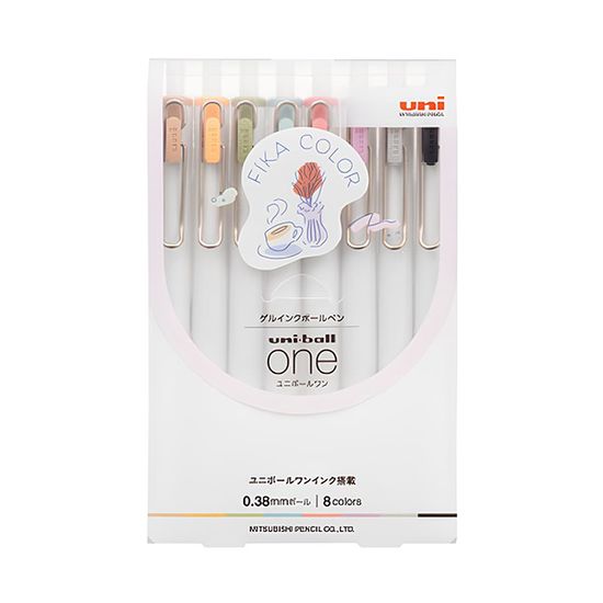 [한정판매] UNI 유니볼원 피카 8색 세트 (0.38mm)
