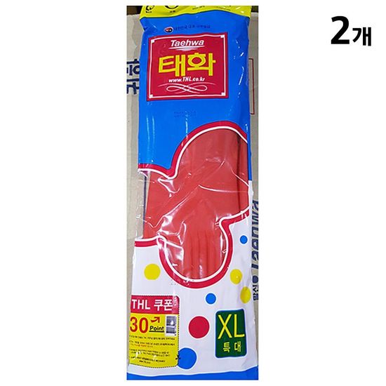 고무장갑(특대 빨간 태화)X2(WE7A1BD)