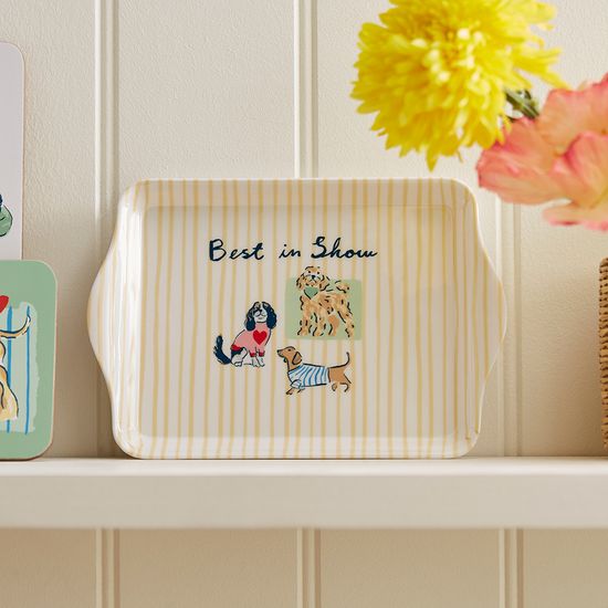 베스트인쇼 강아지 멜라민 쟁반 (소)