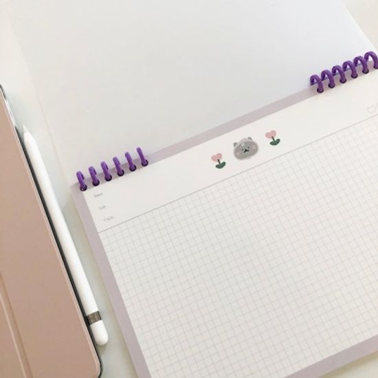 [볼터치들] spring 가로 노트패드 제본버전 (3color)