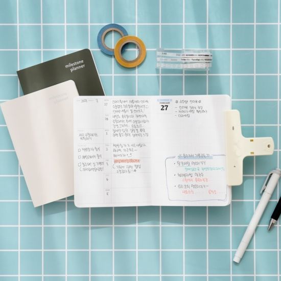 마일스톤 플래너 A6 만년 다이어리 커버 세트