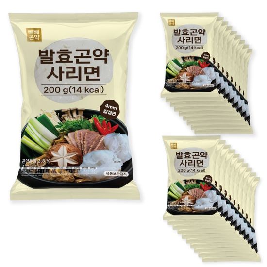 빼빼곤약 발효곤약사리면200g x 10팩 (100g당 7kcal)
